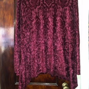 Maroon velvet Unisex shirt